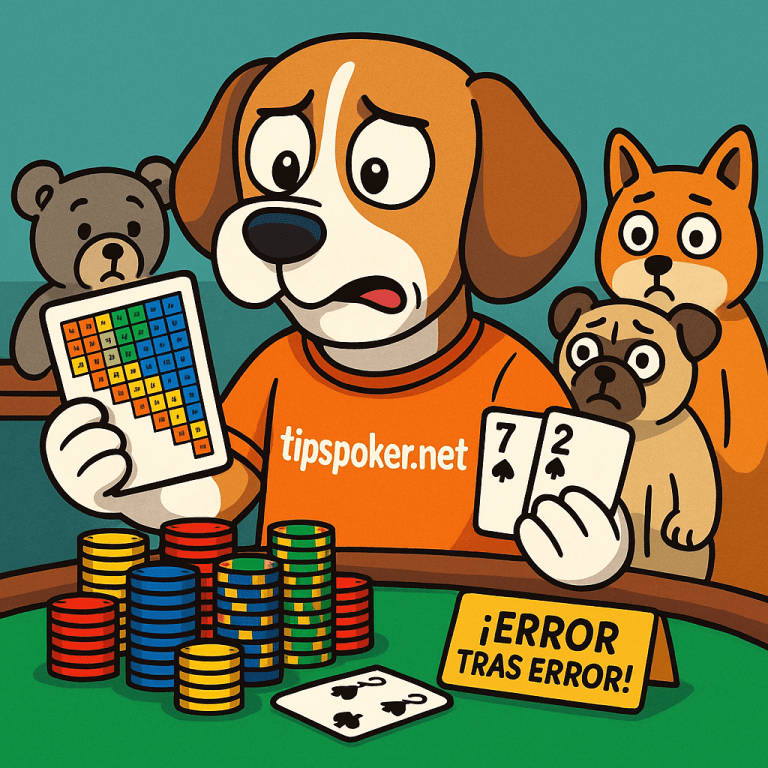 El beagle de TipsPoker aprendiendo a elegir sus manos en una mesa de poker
